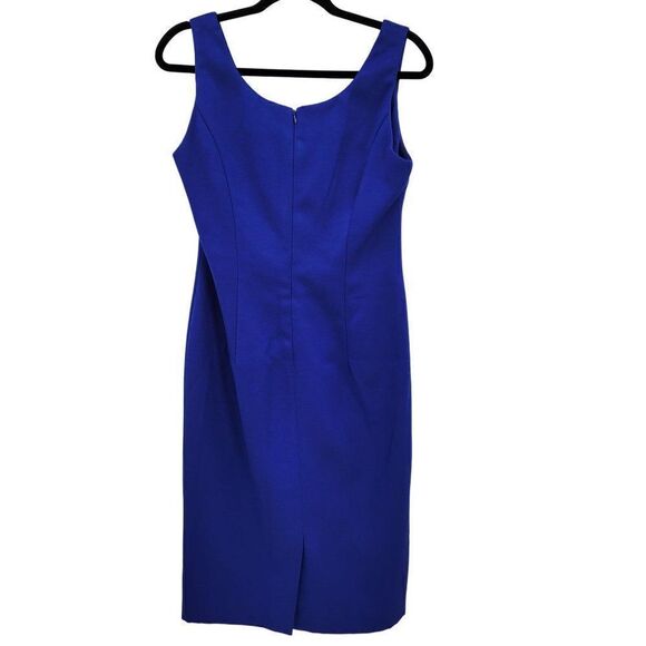 Vintage 80s Nah Nah Petites Dress Set M Royal Blue Pearl Sequin Jacket Midi Glam - Picture 13 of 17